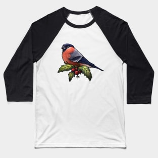 Holiday Bird Eurasian Bullfinch Baseball T-Shirt